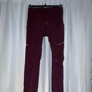 Lululemon Invigorate high rise maroon length 25 size 4